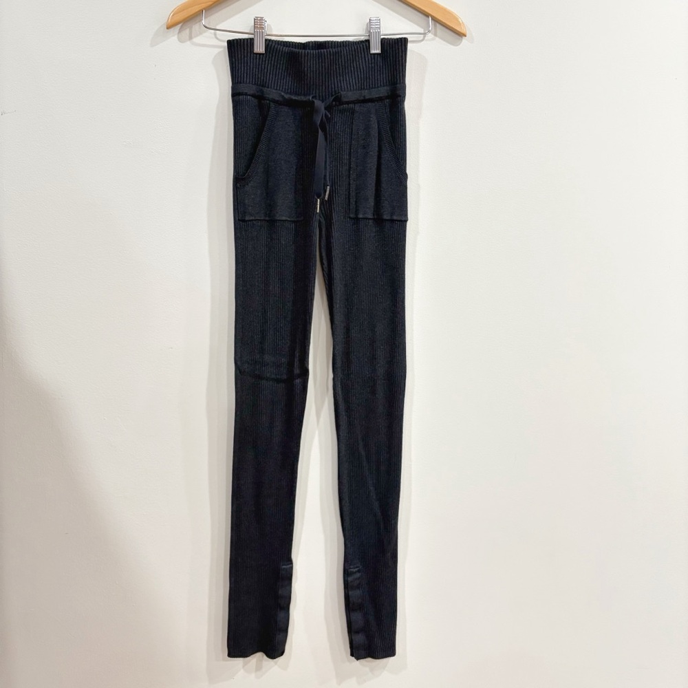 Lululemon Ribbed Knit Jogger Leggings Dark Gray XS – High Waist Pocket Pants